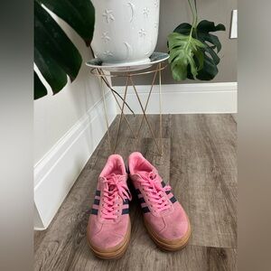 Adidas, Women’s ‘Gazelle Bold’ Platform Sneaker - True Pink, Green, White Size 9